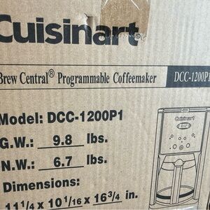 Cuisinart Coffee Maker with Black and Silver Accents